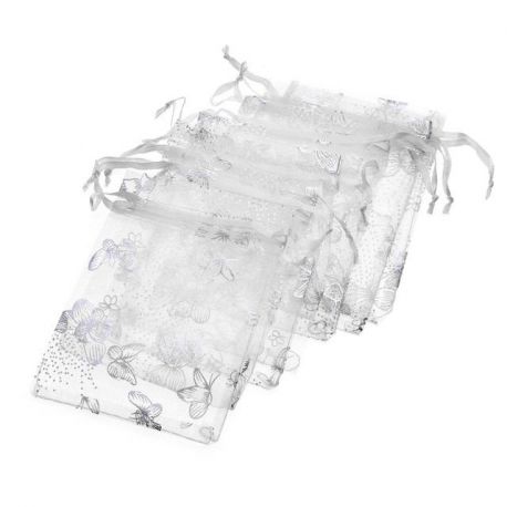 Organza kott "Liblikas" 12x9 cm, 4 tk. DEKO199