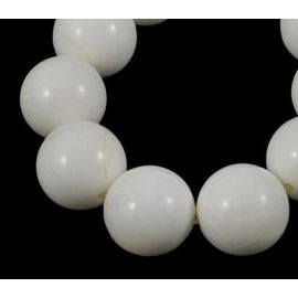 Natūralūs SHELL perlų karoliukai 10 mm, 1 gija