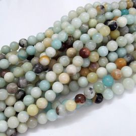 Natural amazonite beads 8 mm, 1 strand 