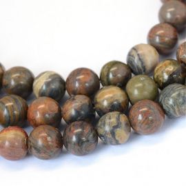Natural ocean bean beads 8 mm, 1 strand 