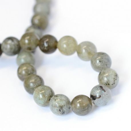 Natural labradoritoite beads 8-9 mm, 1 strand AK1355