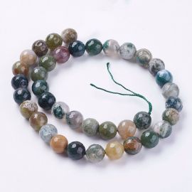 Natürliche indische Achatperlen 10 mm, 1 Strang