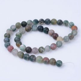 Natural Indian agate beads 10 mm., 1 strand 