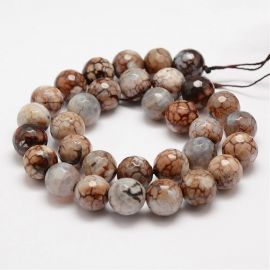 Natural agate beads 12 mm., 1 strand 