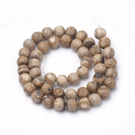 Dabīgās ahāta krelles 8 mm., 1 dzīsla