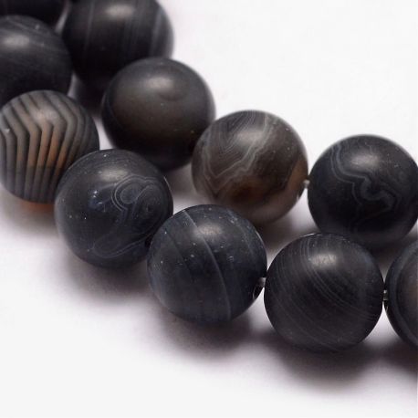 Natural agate beads 10-11 mm., 1 strand AK1380