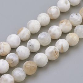 Natural agate beads 10 mm., 1 strand 