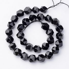 Natural agate beads 10~12 mm., 1 strand 