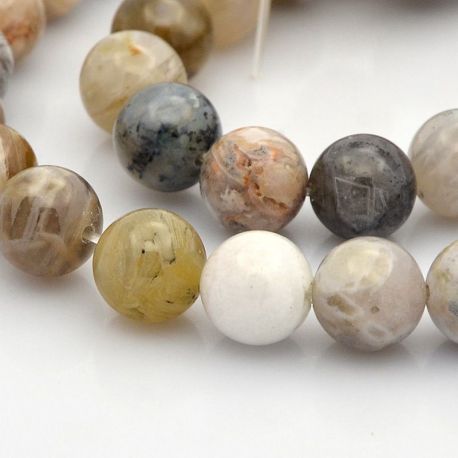 Natural agate beads 10 mm., 1 strand AK1367