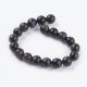 Natural obsidian beads 9-10 mm., 1 strand AK1381