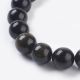 Natural obsidian beads 9-10 mm., 1 strand AK1381