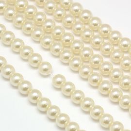 Glass pearls Class AA 8 mm., strand1 KK0254