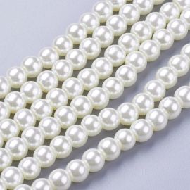 Glass pearls 6 mm., 1 strand