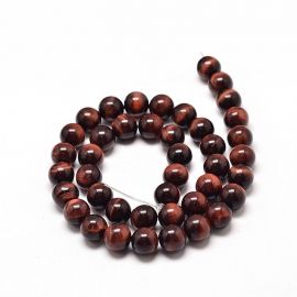 Tiigrisilma looduslikud helmed 10 mm., 1 haru
