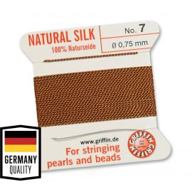 GRIFFIN silk strandwith needle, No.7, 0.75 mm., 2 m., 1 roll VV0691
