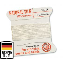 GRIFFIN silk strandwith needle No.6, 0.70 mm., 2 m., 1 roll VV0684