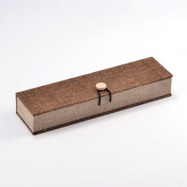Geschenkbox aus Holz für Halskette, braun 242x65 mm, 1 Stck.