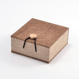 Geschenkbox aus Holz für Armband, braun 104x100 mm, 1 Stck.