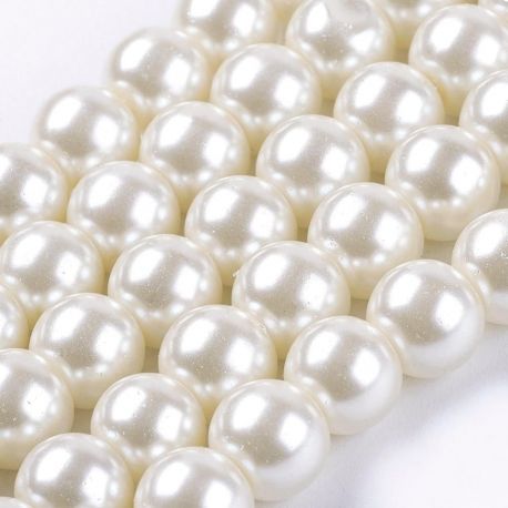 Glass pearls 8 mm., 1 strand KK0259