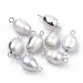 Соединители Natural Keshi Pearl Links, 18-20x8-9 мм., 1 шт. GP0076