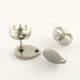 Durchbrochene Haken aus Edelstahl 304 mit Fixierer, 8 x 5 mm, 2 Paare MD1924
