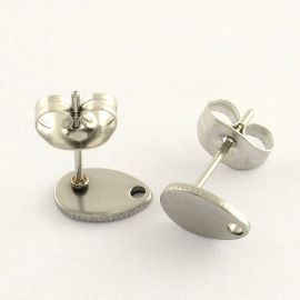 Крючки ажурные нержавеющая сталь 304 с фиксатором, 8х5 мм., 2 пары MD1924