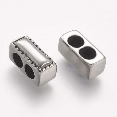 Stainless steel 304 clasp piece, 13x6x7 mm., 1 pcs. MD1937