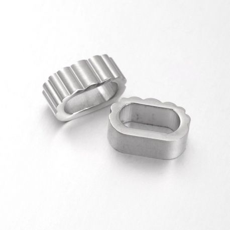 Stainless steel 304 clasp piece, 4.5x11x7 mm., 1 pcs. MD1938