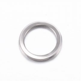 Stainless steel 304 closed jump rings, 11x1 mm., 4 units. 1 bag