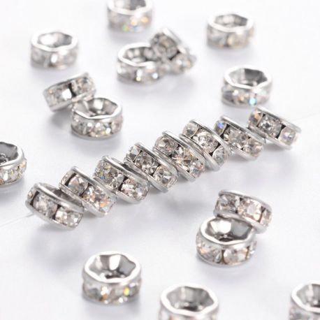 Roostevabast terasest vahesein 316, rhinestones, 6x3 mm., 6 ühikut. 1 kott II0399
