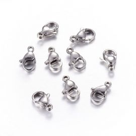 Nerūsējošā tērauda 304 karabīņu aizdare, 11x7x4 mm., 4 vienības. 1 soma MD1935