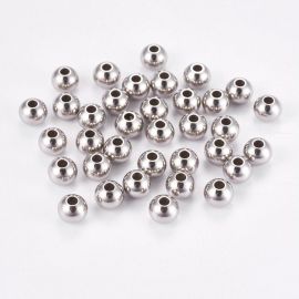 Stainless steel 304 spacer, 6x4.8 mm., 4 units. 1 bag