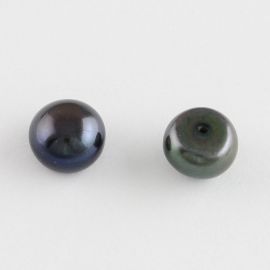 Class A semi-drilled freshwater pearls, 8-8,5x6 mm., 1 pair