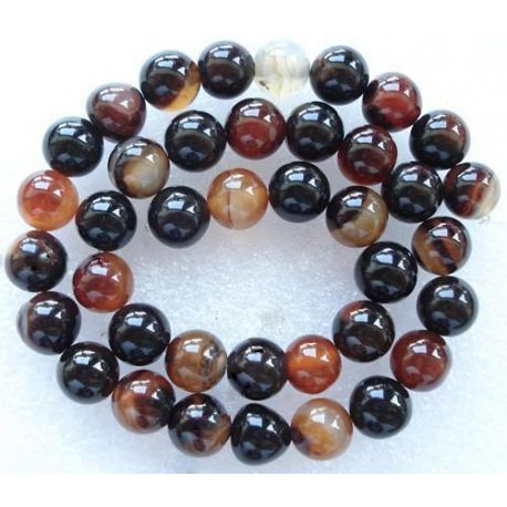 Natural agate beads, 10 mm., 1 strand AK1466