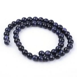 Synthetic Cairo night beads, 10 mm., 1 strand 