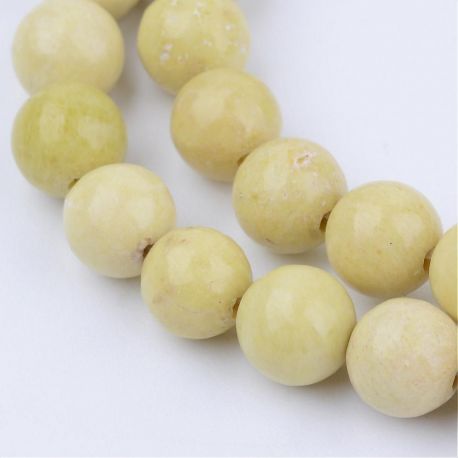 Natural yellow beae beads, 10 mm., 1 strand AK1415
