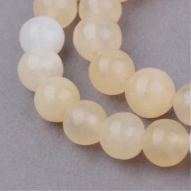 Perlen aus gelber Jade. Gelb, runde Form, Preis - 7,5 Eur pro 1 Strang