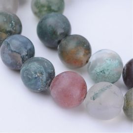 Natural Indian Aat beads, 8 mm., 1 strand AK1408