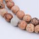 Natural beads for picture bea hers, 8 mm., 1 strand AK1423