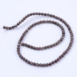 Looduslikud lume obsidiaani helmed, 6 mm., 1 haruga AK1418