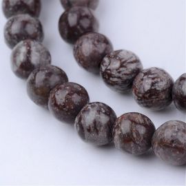 Looduslikud lume obsidiaani helmed, 6 mm., 1 haruga