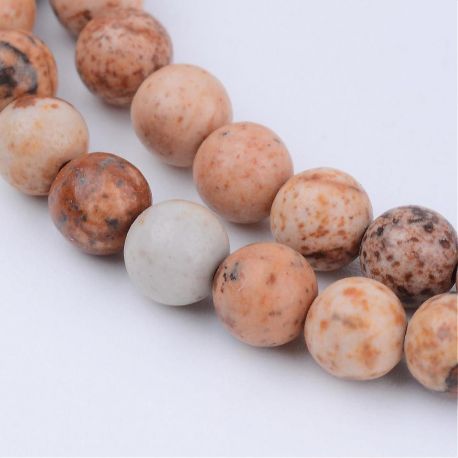 Natural beads for picture bea hers, 6 mm., 1 strand AK1398