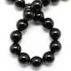 Obsidian beads, 6 mm., 1 strand AK1417