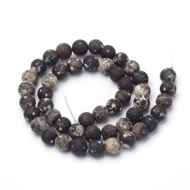 Agate beads, 10 mm., 1 strand 