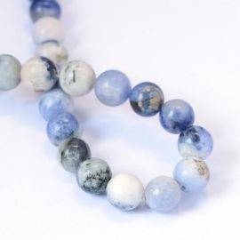 Natural sodalite beads, 8-9 mm., 1 thread