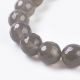 Natural beads of grey agate, 10 mm., 1 strand AK1426