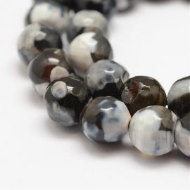 Natural agate beads, 10 mm., 1 strand 