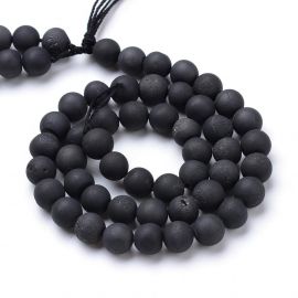 Agate druzy beads, 10 mm., 1 strand AK1424