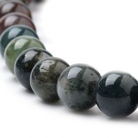 Natural Indian agate beads, 10 mm., 1 strand 