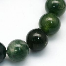 Natural moss agate beads, 10 mm., 1 strand AK1396